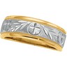 7mm Tapered Circle and Cross Wedding Band Ref 827806