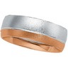 7mm 14K White and Rose Gold Band Ref 642132