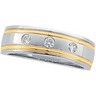 6.75mm Two Tone Diamond Duo Band .33 CTW Ref 210483