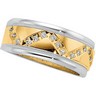 8.10mm Two Tone Diamond Duo Band .2 CTW Ref 700740