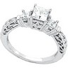 3 Stone Princess Cut Diamond Ring 1.13 CTW Ref 806011