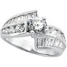 Bypass Bridal Semi Set 1.25 CTW Engagement Ring Ref 728194