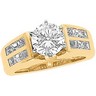 14KY Semi Set Cathedral Style 1.33 CTW Diamond Engagement Ring Ref 780468