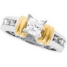 Princess Two Tone .75 CTW Engagement Ring Ref 856565