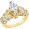 Contemporary 2 CTW Engagement Ring with Baguette Accents Ref 558772