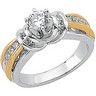 Two Tone Bridal Semi Set .2 CTW Engagement Ring Ref 635216