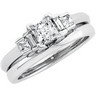 Princess Bridal .38 CTW Engagement Ring with Matching Band Ref 324239
