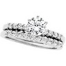 Vintage Style Diamond Engagement Ring with Band .45 CTW Ref 988789