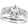 Pear Diamond Semi Set .17 CTW Engagement Ring with Matching Band Ref 269948