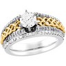 Two Tone Bridal Diamond Engagement Ring .46 CTW Ref 343522