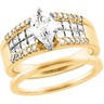 Semi Set .9 CTW Diamond Bridal Engagement Ring and Band Ref 990762