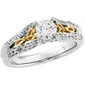 Two Tone Bridal Semi Set .25 CTW Engagement Ring Ref 454081
