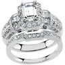 Vintage Style .9 CTW Engagement Ring with .17 CTW Band Ref 399738