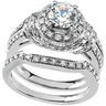 Diamond Bridal .5 CTW Engagement Ring with .1 CTW Band Ref 618918