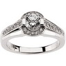 Platinum Vintage Style Bridal Semi Set Engagement Ring .25 CTW Ref 526554