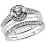 Bridal Diamond .25 CTW Engagement Ring with .17 CTW Band Ref 726188