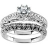 Vintage Style .38 CTW Engagement Ring with .1 CTW Band Ref 226229