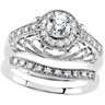 Vintage Style .25 CTW Engagement Ring with .1 CTW Band Ref 736862