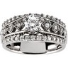 Platinum Vintage Style Bridal Semi Set Engagement Ring .5 CTW Ref 192780