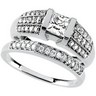 Vintage Style .38 CTW Engagement Ring with .17 CTW Band Ref 740092