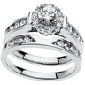 Bridal Diamond Set .5 CTW Engagement Ring with .25 CTW Band Ref 463467