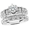 Vintage Style .25 CTW Engagement Ring with .1 CTW Band Ref 206360