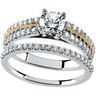 Two Tone Bridal .5 CTW Engagement Ring with .2 CTW Band Ref 833425