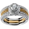 Vintage Style Diamond Engagement Ring with Band .54 CTW Ref 299491