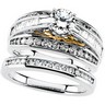 Two Tone Diamond .9 CTW Engagement Ring with .2 CTW Band Ref 751205