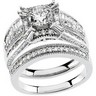 Bridal Diamond .75 CTW Engagement Ring with .17 CTW Band Ref 612583