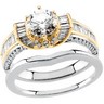 Two Tone Bridal Diamond Engagement Ring with Band .63 CTW Ref 467693