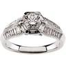 Platinum .75 CTW Diamond Engagement Ring and .33 CTW Band Ref 214128