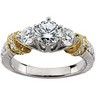14KTT Bridal Semi Set Engagement Ring .88 CTW Ref 463279