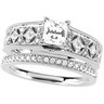 Vintage Style .2 CTW Engagement Ring with .13 CTW Band Ref 744696