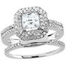 Vintage Style .33 CTW Engagement Ring with .07 CTW Band Ref 190102