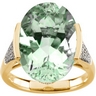 Genuine Green Quartz and Diamond Ring .33 CTW Ref 935850
