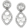 Created Moissanite and Diamond Earrings .25 CTW and .33 CTW Ref 326565