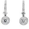 Created Moissanite and Diamond Earrings 1 CTW and .5 CTW Ref 749610