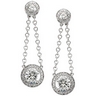 Created Moissanite and Diamond Earrings .33 CTW and .33 CTW Ref 369315