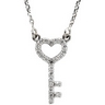 .13 CTW Diamond Skeleton Key Necklace Ref 724864