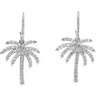 .5 CTW Diamond Palm Tree Earrings Ref 112037