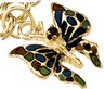 Large Enameled Butterfly Charm with Cabochon Garnet | SKU: 23064