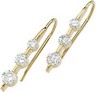 3 Stone Diamond Earrings 1 CTW Ref 840950