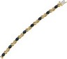 Genuine Blue Sapphire and Diamond Bracelet 1.38 CTW Ref 588024