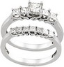 Bridal Diamond 1 CTW Engagement Ring with .38 CTW Band Ref 438449