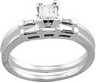 Bridal Diamond .5 CTW Engagement Ring with .07 CTW Band Ref 213257