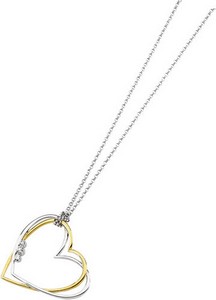 Two-Tone Diamond Heart Necklace | .07 carat TW