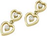 Heart Links Diamond Dangle Earrings | 1/3 carat TW | SKU: 65084