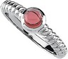 Genuine Pink Tourmaline Cabochon Ring 5mm Ref 914533