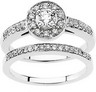 Bridal Diamond .5 CTW Engagement Ring with .13 CTW Band Ref 342047
